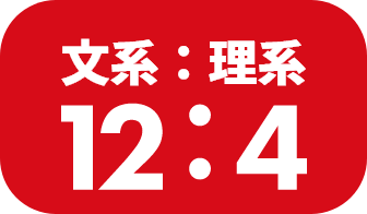 文系:理系 12:4